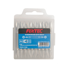 FIXTEC Hand Tools 65mm*10pcs Screwdriver Bit Set With Tough Case